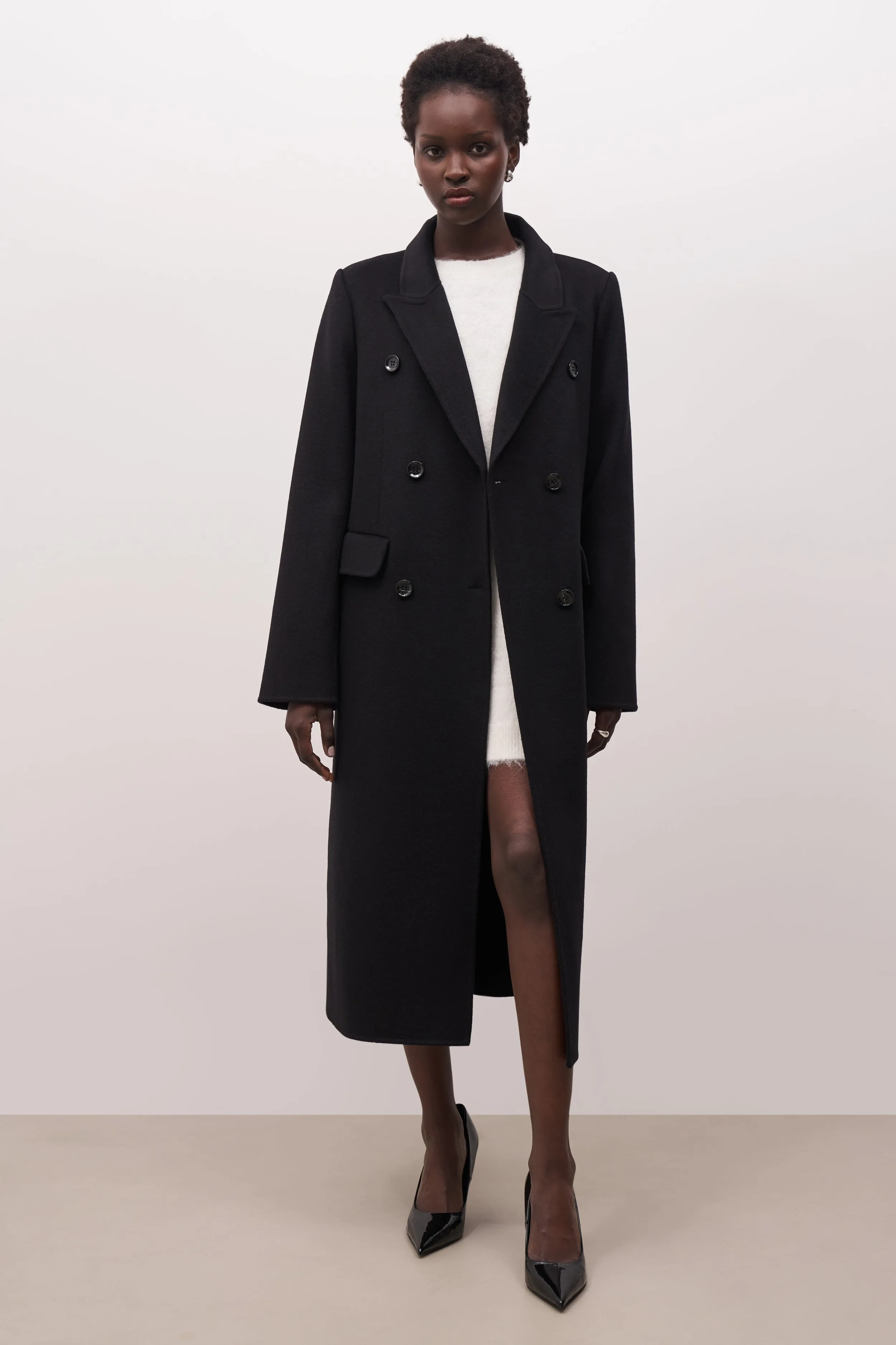 Double Faced Wool Dinner Coat - Black sold by Because of Alice product image thumbnail 2
