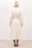 Double Faced Wool Coat With Belt - Cream sold by Because of Alice