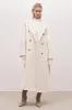 Double Faced Wool Coat With Belt - Cream sold by Because of Alice
