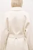 Double Faced Wool Coat With Belt - Cream sold by Because of Alice