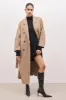 Double Faced Wool Coat With Belt - Camel sold by Because of Alice