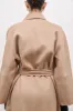 Double Faced Wool Coat With Belt - Camel sold by Because of Alice