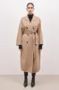 Double Faced Wool Coat With Belt - Camel sold by Because of Alice