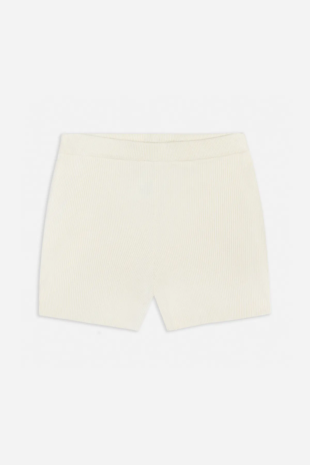 Mid Rise Ribbed Knit Mini Shorts - Cream sold by Because of Alice product image thumbnail 5