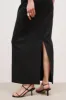 Mid Rise Linen Maxi Skirt - Black sold by Because of Alice