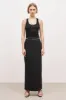 Mid Rise Linen Maxi Skirt - Black sold by Because of Alice