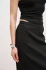 Mid Rise Linen Maxi Skirt - Black sold by Because of Alice
