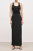 Mid Rise Linen Maxi Skirt - Black sold by Because of Alice