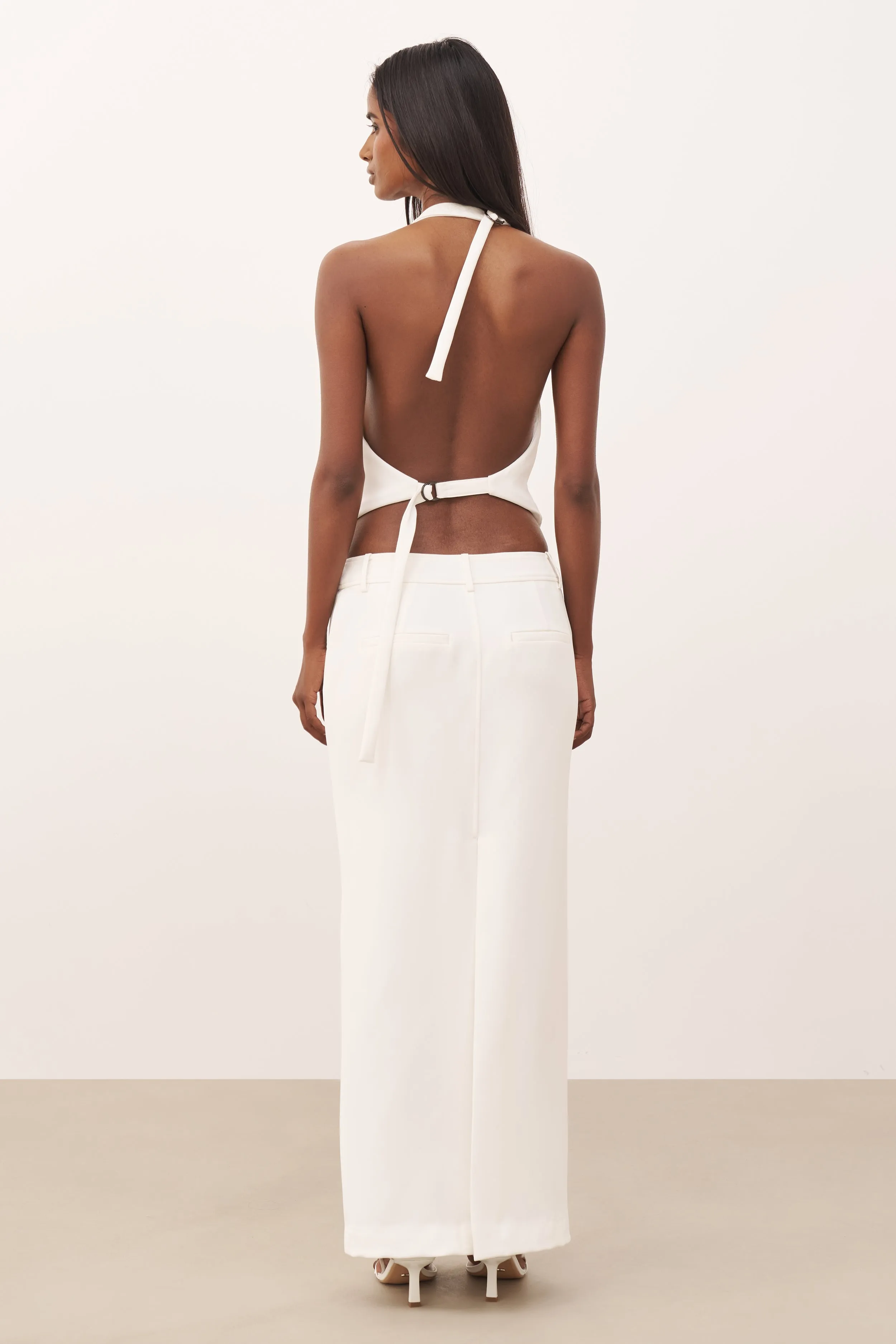 Mid Rise Effortless Maxi Skirt - White sold by Because of Alice product image thumbnail 2