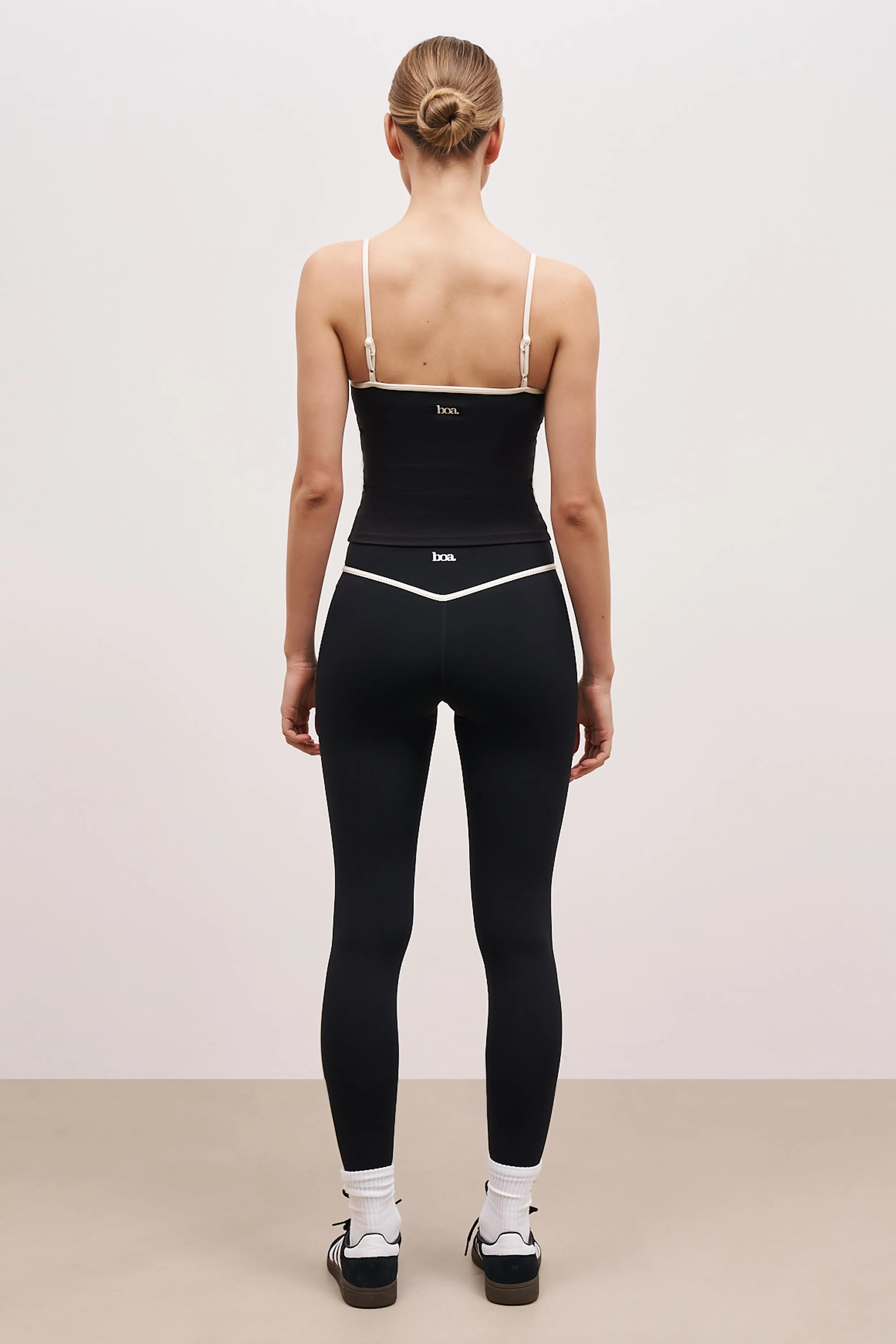 Base Contrast Trim Cami Top - Black/Tofu sold by Because of Alice product image thumbnail 4