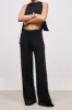 Crochet Knit Wide Leg Trousers - Black sold by Because of Alice
