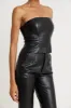 Tailored Leather Strapless Bodice - Black sold by Because of Alice
