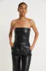 Tailored Leather Strapless Bodice - Black sold by Because of Alice