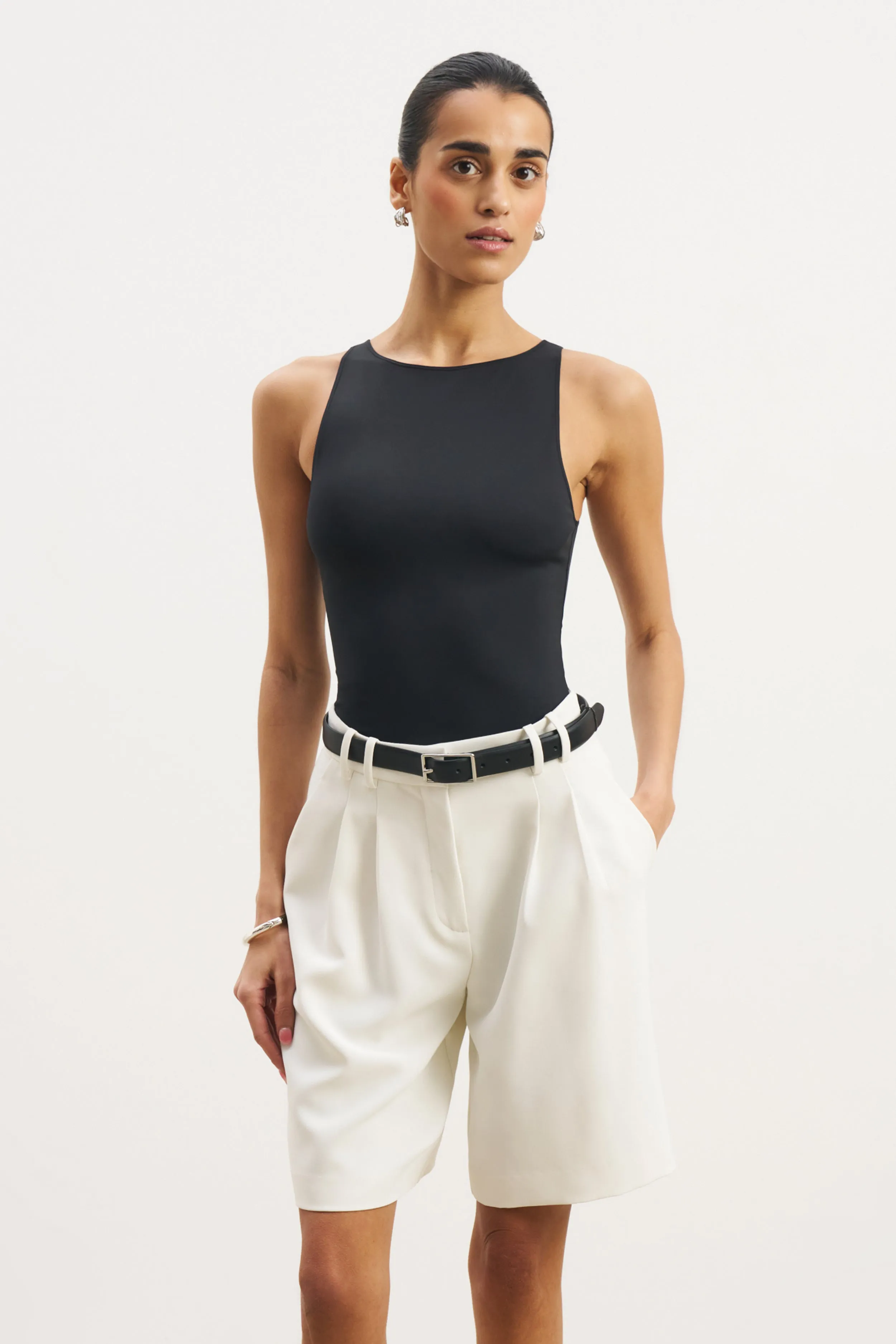 Boat Neck Tank Top - Black sold by Because of Alice product image thumbnail 4