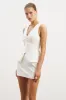 Tailored V-Neck Hourglass Waistcoat - White sold by Because of Alice