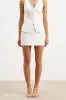 Tailored V-Neck Hourglass Waistcoat - White sold by Because of Alice