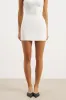 Tailored Micro Mini Skirt - White sold by Because of Alice