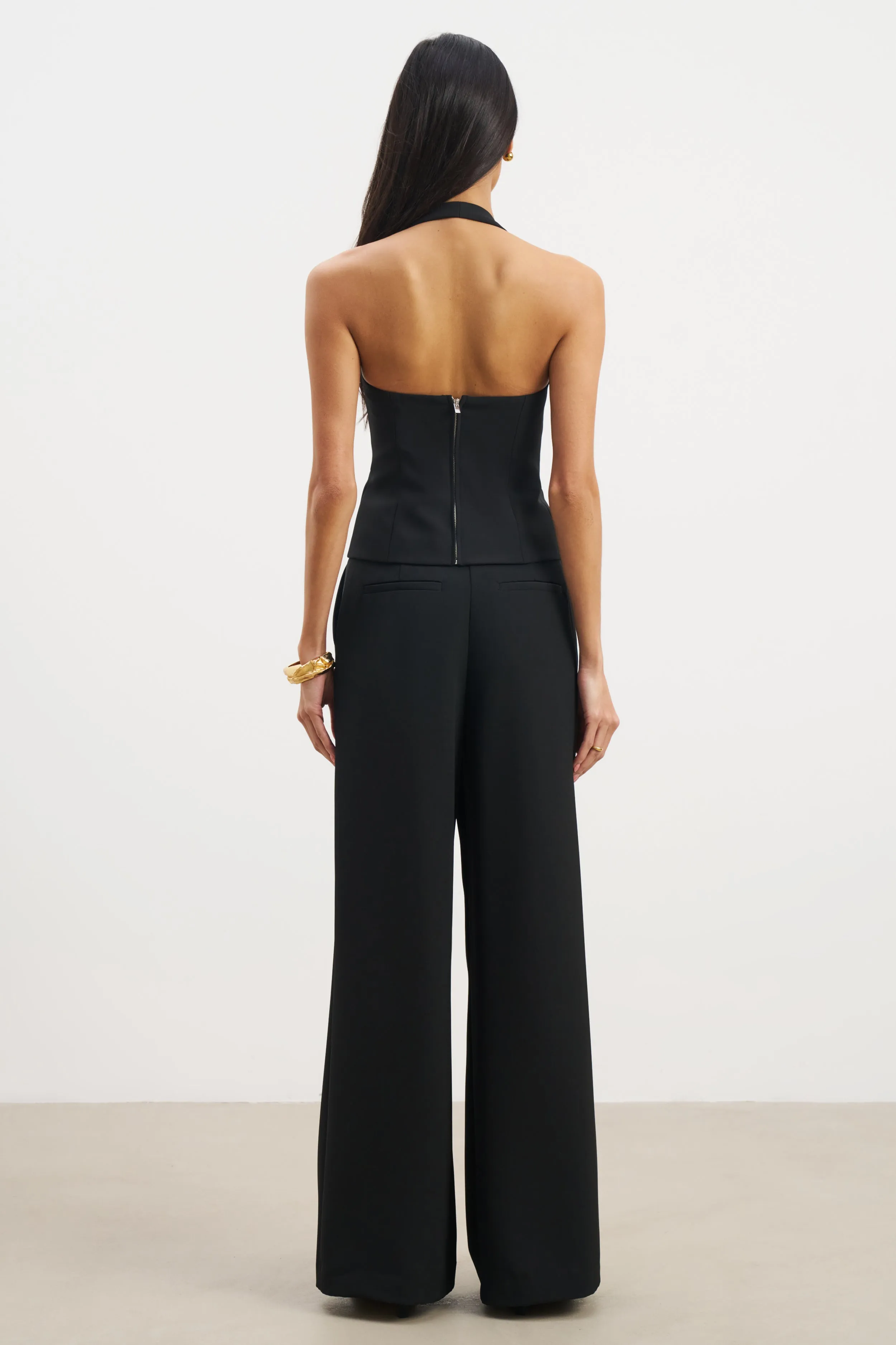 Effortless Pleated Wide Leg Trousers - Black sold by Because of Alice product image thumbnail 5
