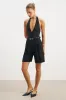 Effortless Pleated Longline Shorts - Black sold by Because of Alice