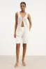 Crochet Knit V Neck Waistcoat - Cream sold by Because of Alice
