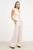 Clean Cut Double Pleat Trousers - Ecru sold by Because of Alice