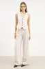 Clean Cut Waistcoat - Ecru sold by Because of Alice