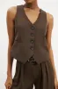 Clean Cut Waistcoat - Carob sold by Because of Alice