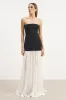 Structured Bodice Gown - Black/Cream sold by Because of Alice