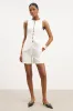 Tailored Linen Peplum Waistcoat - White sold by Because of Alice