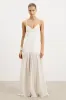 Flowing Dropped Waist Maxi Dress - Cream sold by Because of Alice