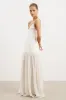 Flowing Dropped Waist Maxi Dress - Cream sold by Because of Alice