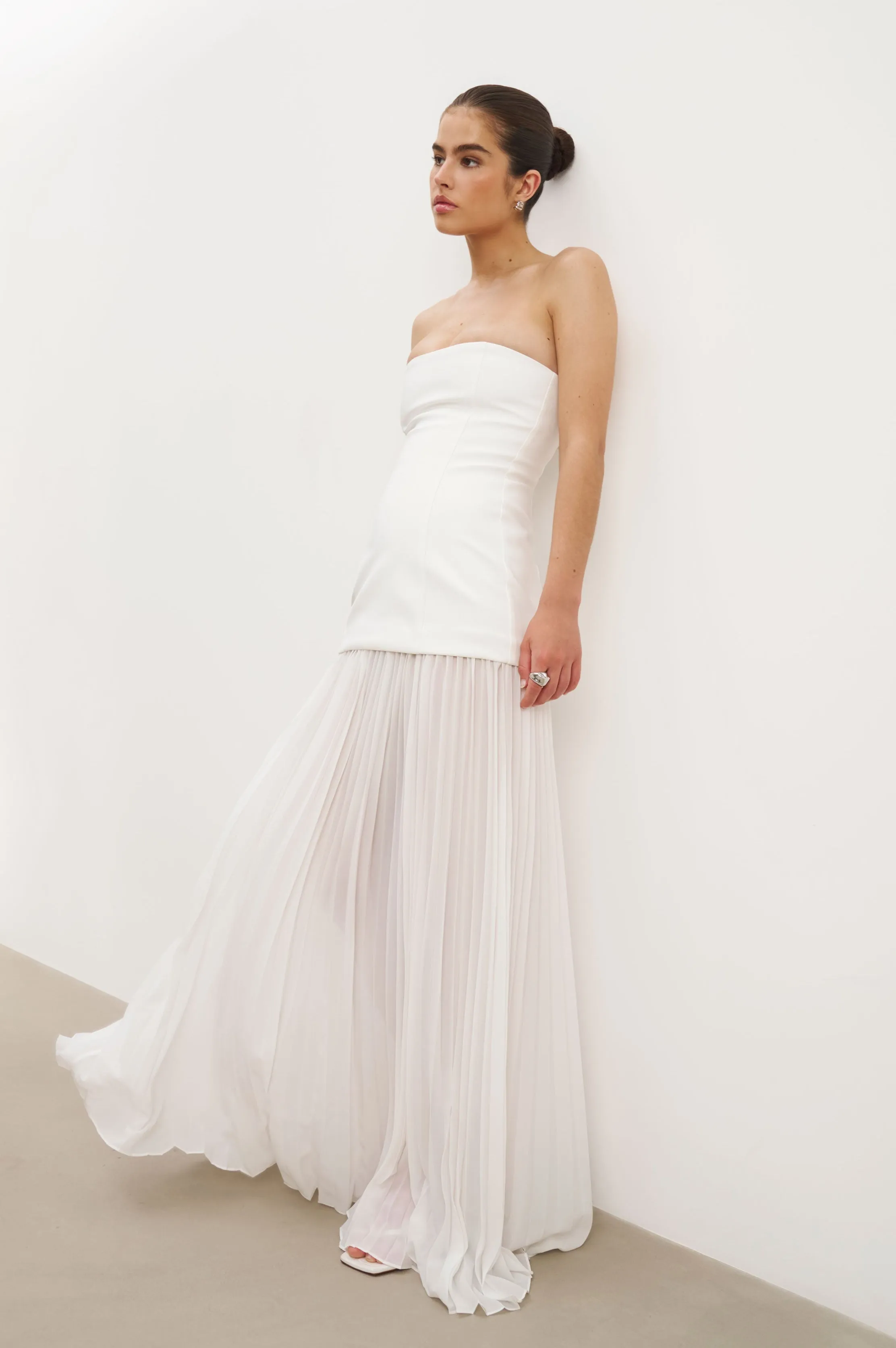 Structured Bodice Gown - White sold by Because of Alice