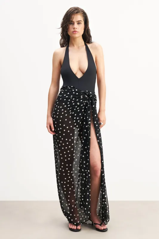 Chiffon Maxi Polka Dot Sarong Scarf -  Maxi Polka Dot sold by Because of Alice