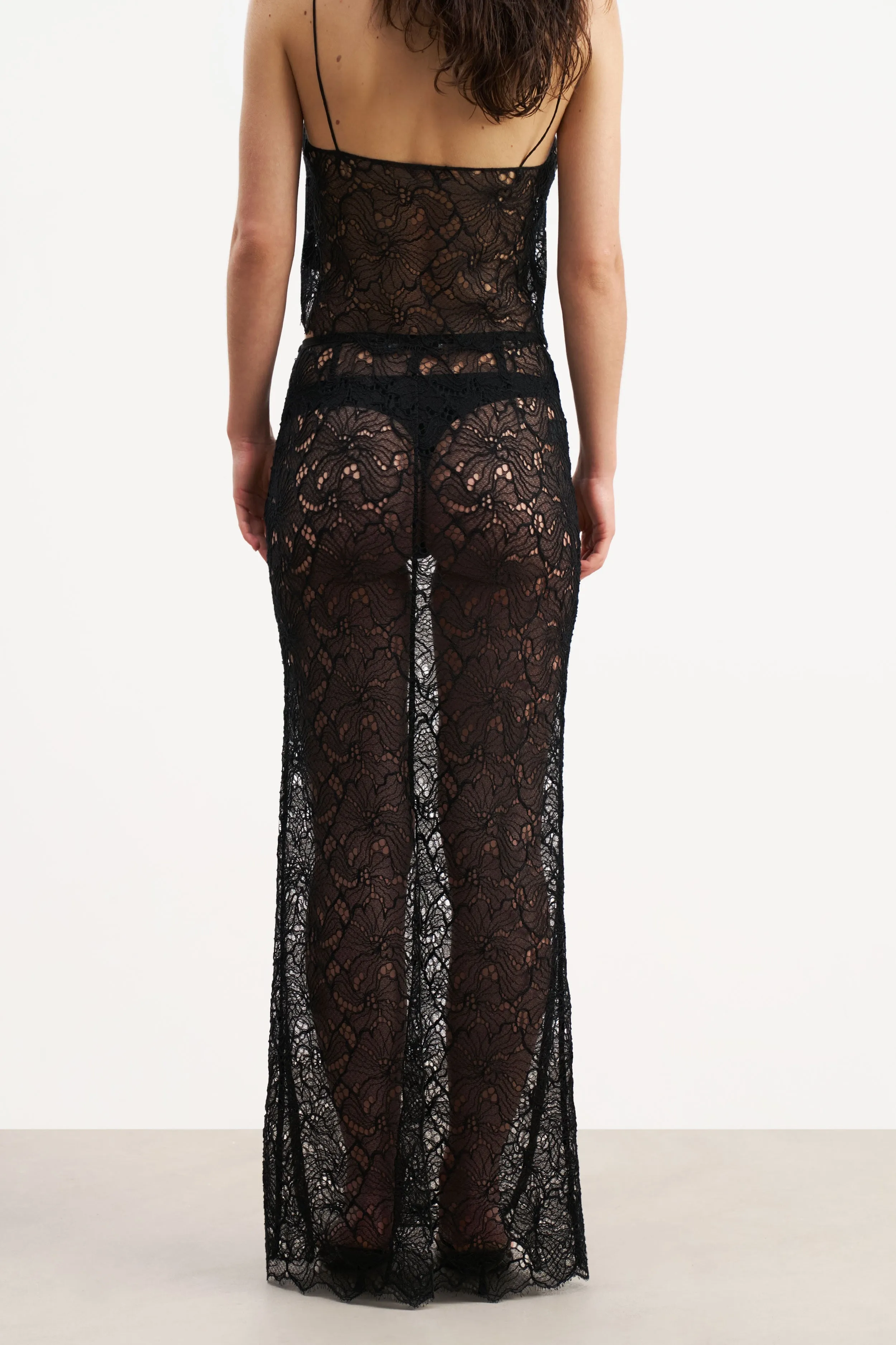 Lace Column Maxi Skirt - Black sold by Because of Alice product image thumbnail 4
