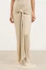 Fine Knit Gathered Halter Neck Maxi Dress - Champagne Shimmer sold by Because of Alice