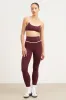Base Contrast Trim Leggings - Merlot/Tofu sold by Because of Alice