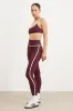 Base Contrast Trim Leggings - Merlot/Tofu sold by Because of Alice