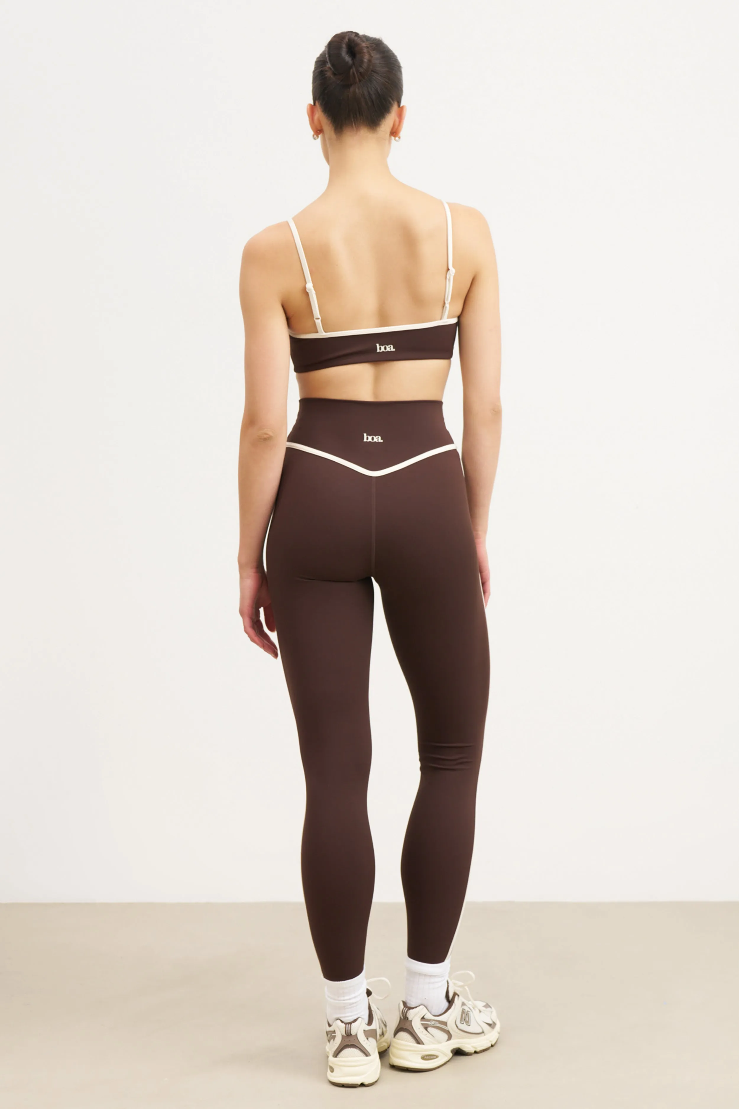 Base Contrast Trim Leggings - Carob/Tofu sold by Because of Alice product image thumbnail 2