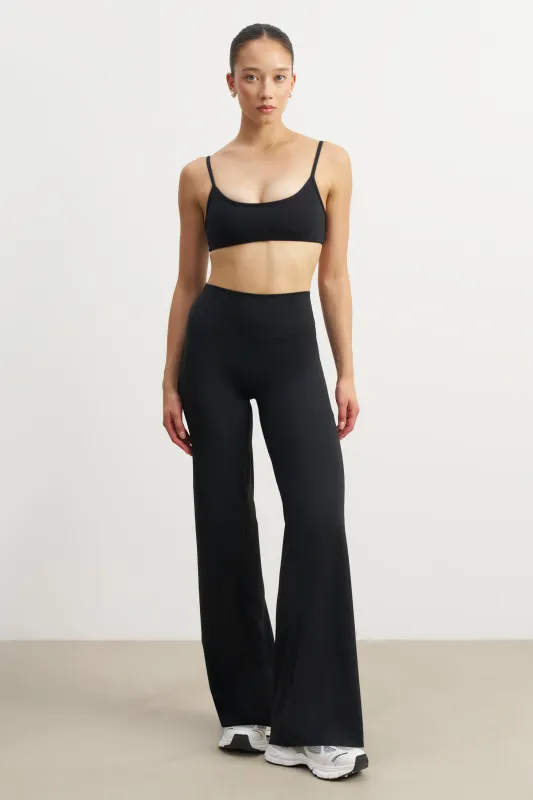 Base Sculpting Wide Leg Trousers - Black sold by Because of Alice