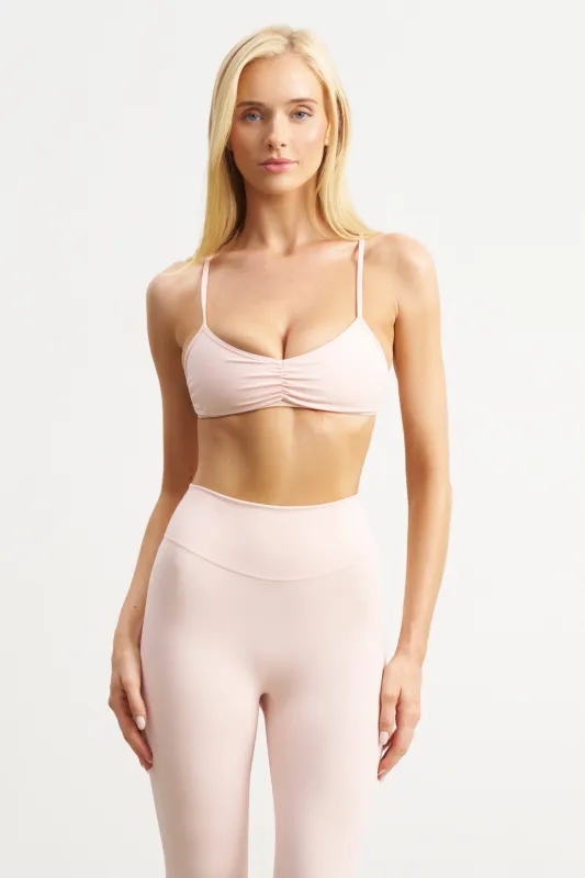 Base Sculpting Skinny Ruched Bra - Marshmallow sold by Because of Alice