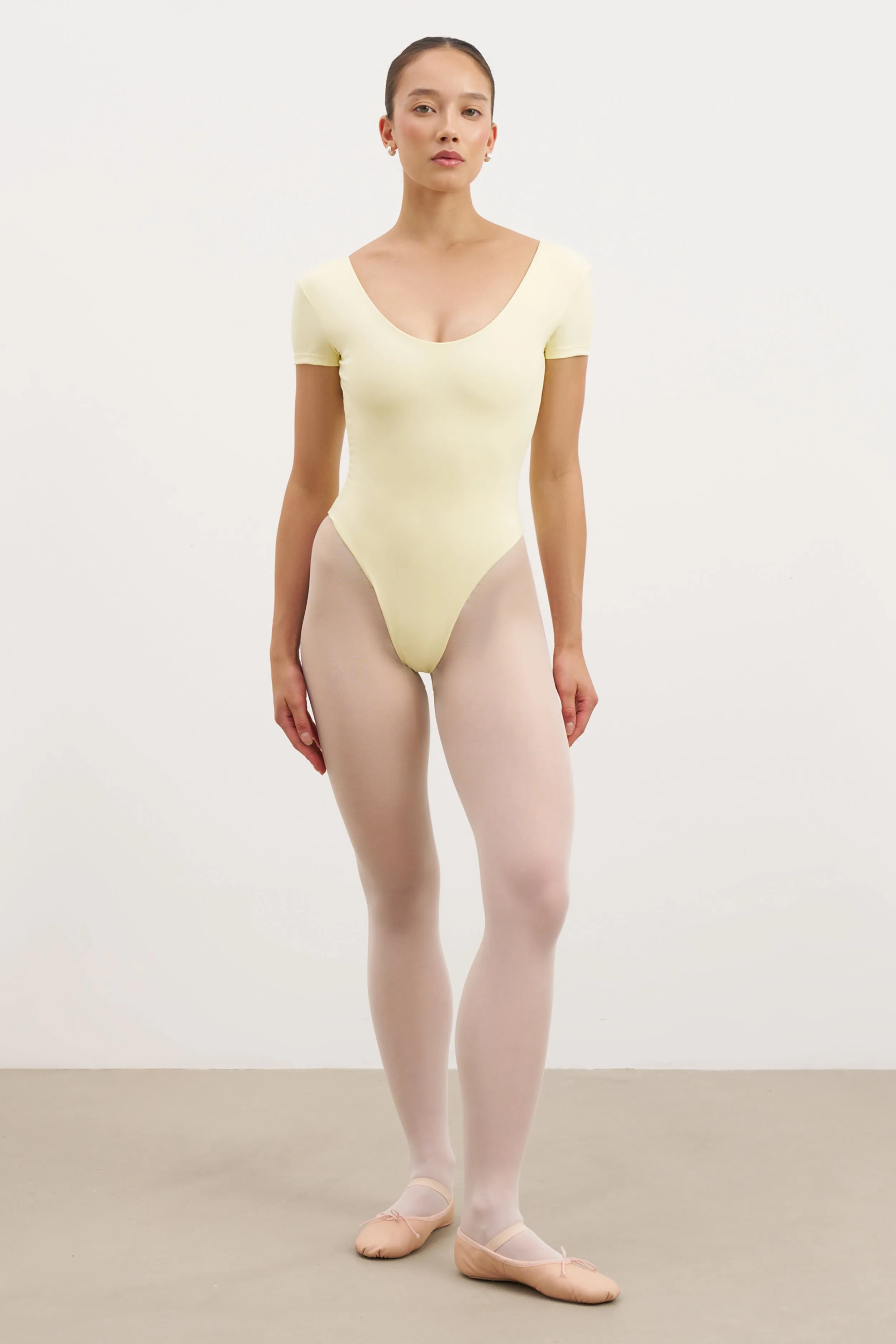 Base Sculpting Cross Back Bodysuit - Buttermilk sold by Because of Alice product image thumbnail 3