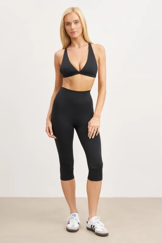 Base Sculpting Capri Leggings - Black sold by Because of Alice