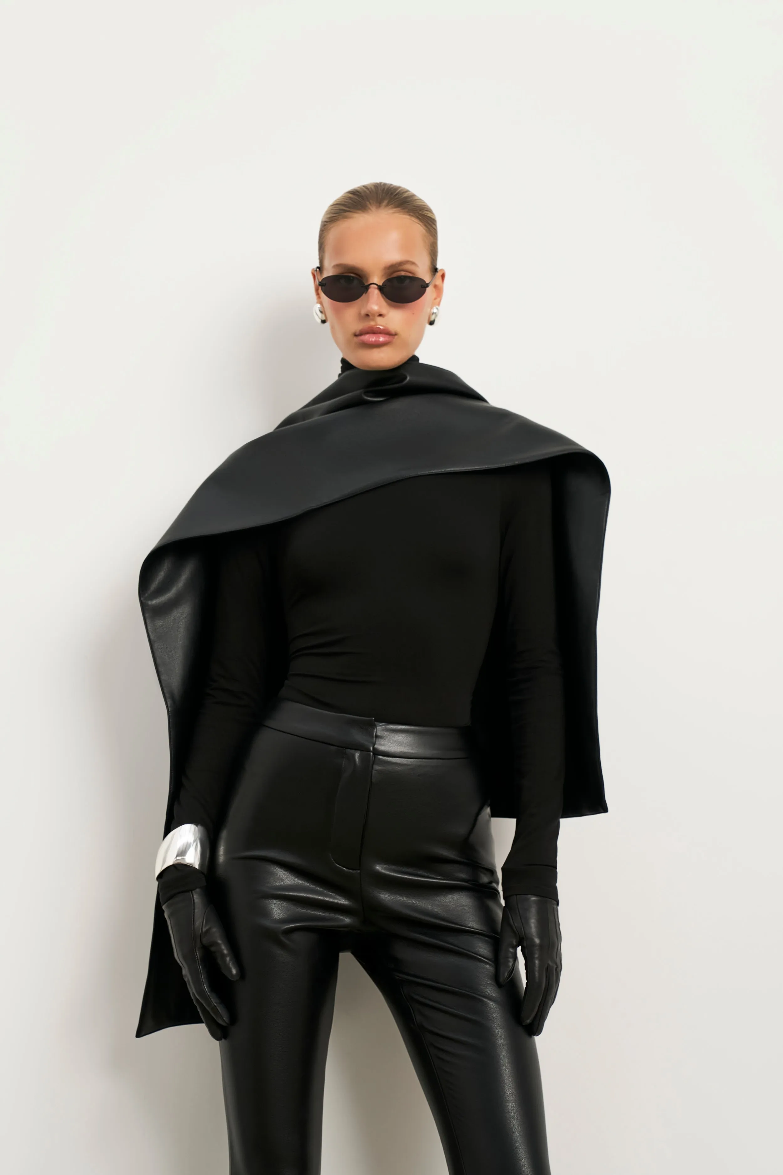 Tailored Leather Capri Leggings - Black sold by Because of Alice product image thumbnail 5