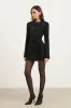 Tailored Collarless Blazer Dress - Black sold by Because of Alice