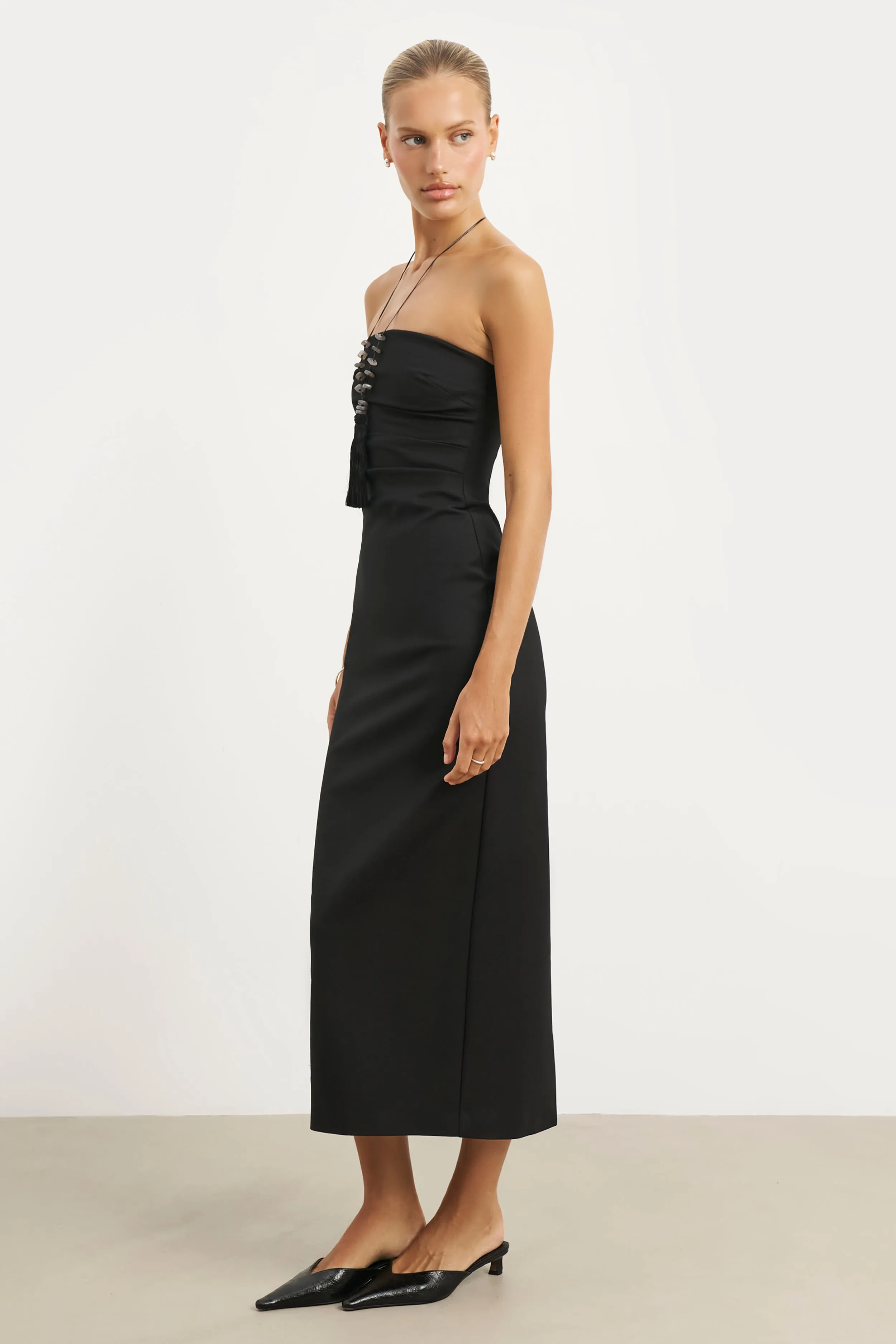 Strapless Ruched Midaxi Dress - Black sold by Because of Alice product image thumbnail 3