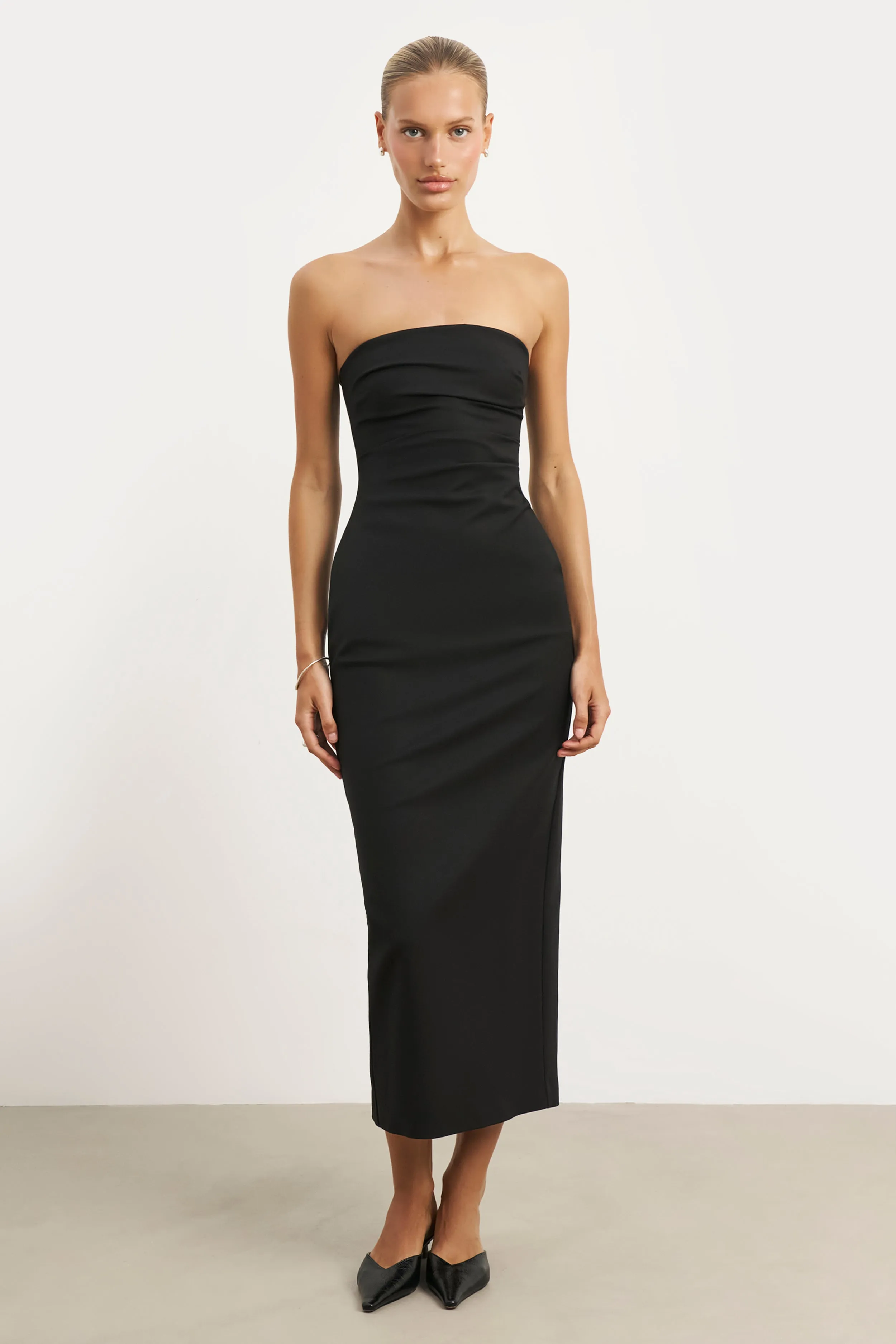 Strapless Ruched Midaxi Dress - Black sold by Because of Alice product image thumbnail 5