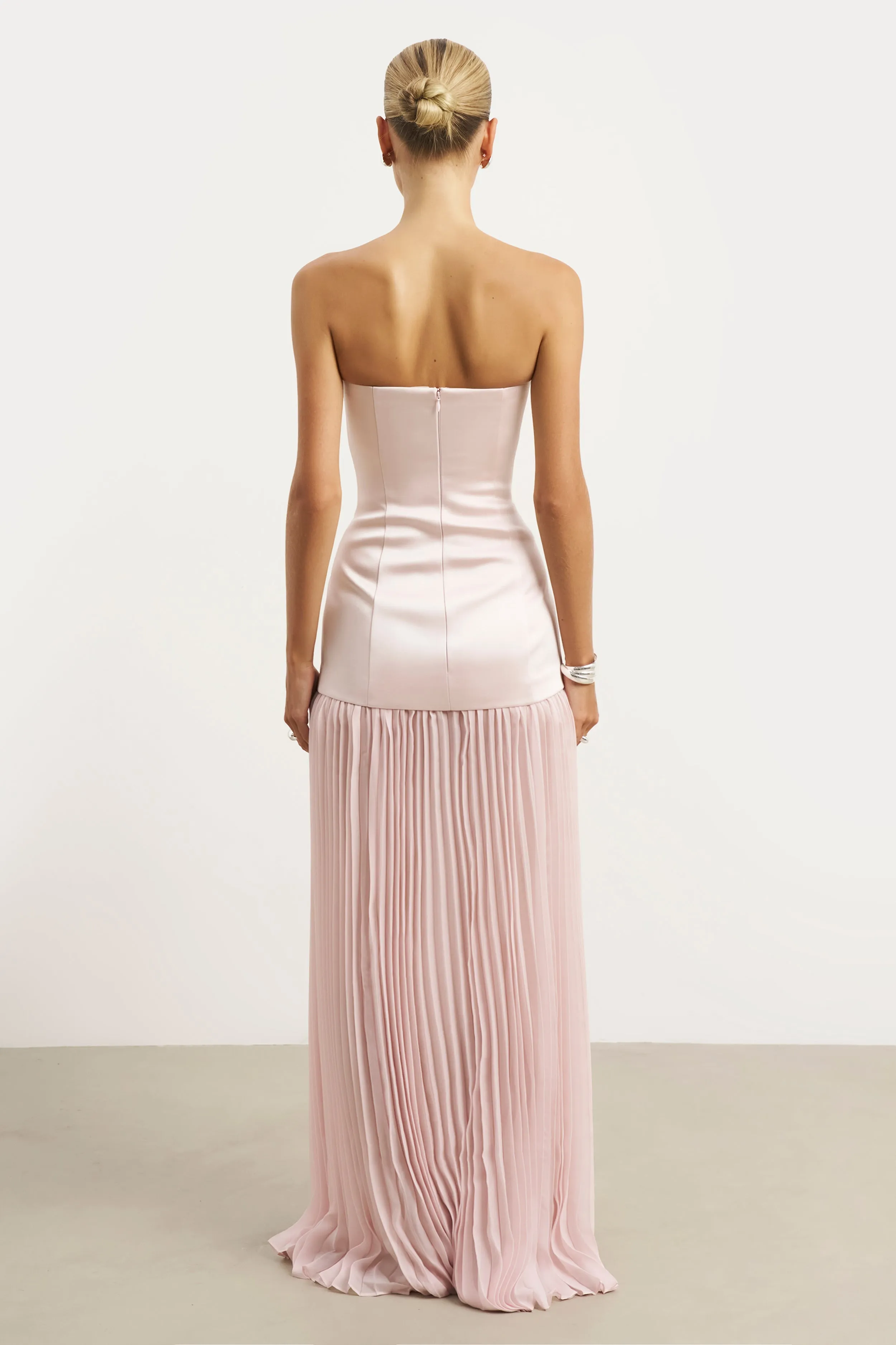 Satin Structured Bodice Gown - Blush sold by Because of Alice product image thumbnail 2