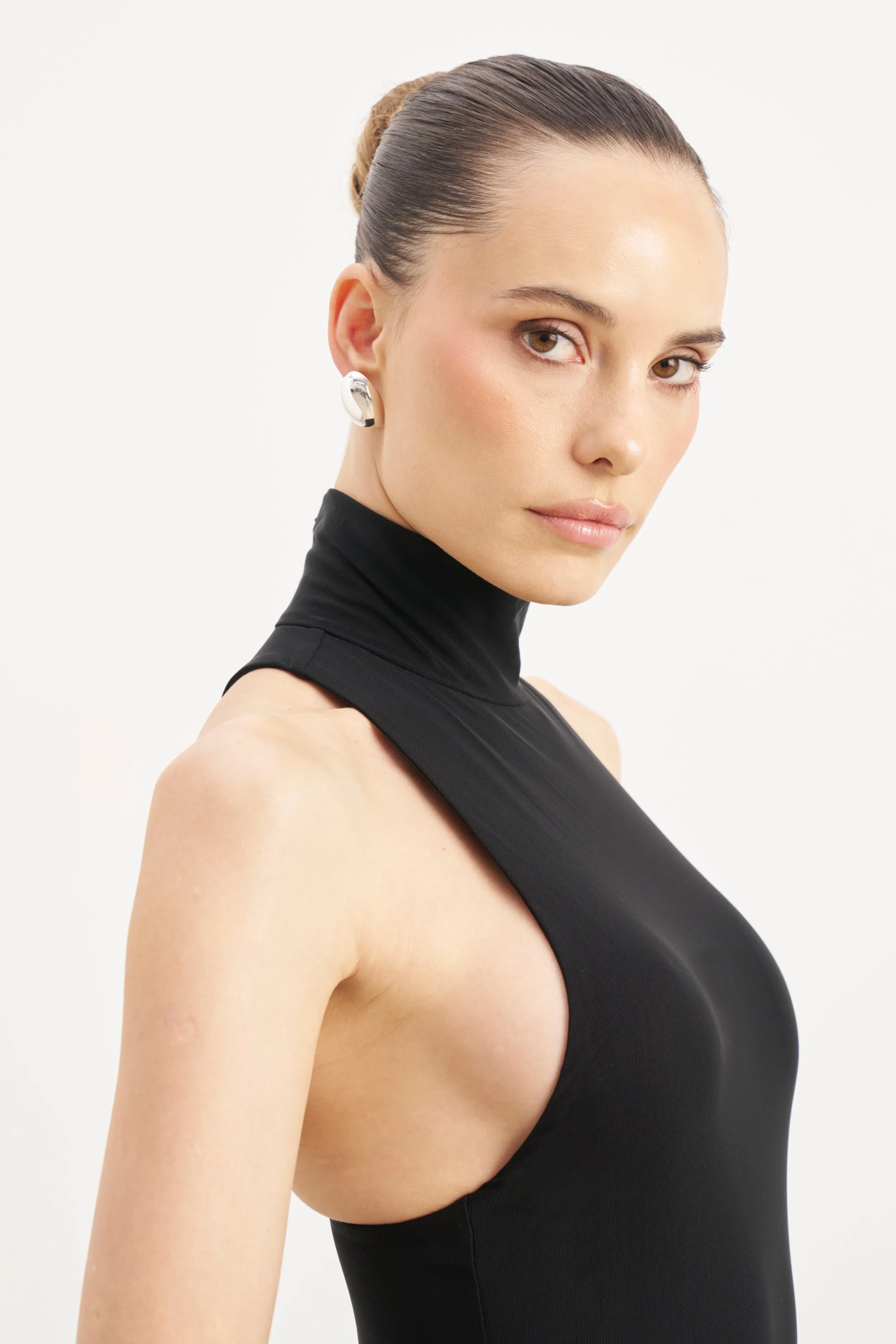 Sheer High Neck Racerback Gown - Black sold by Because of Alice product image thumbnail 4