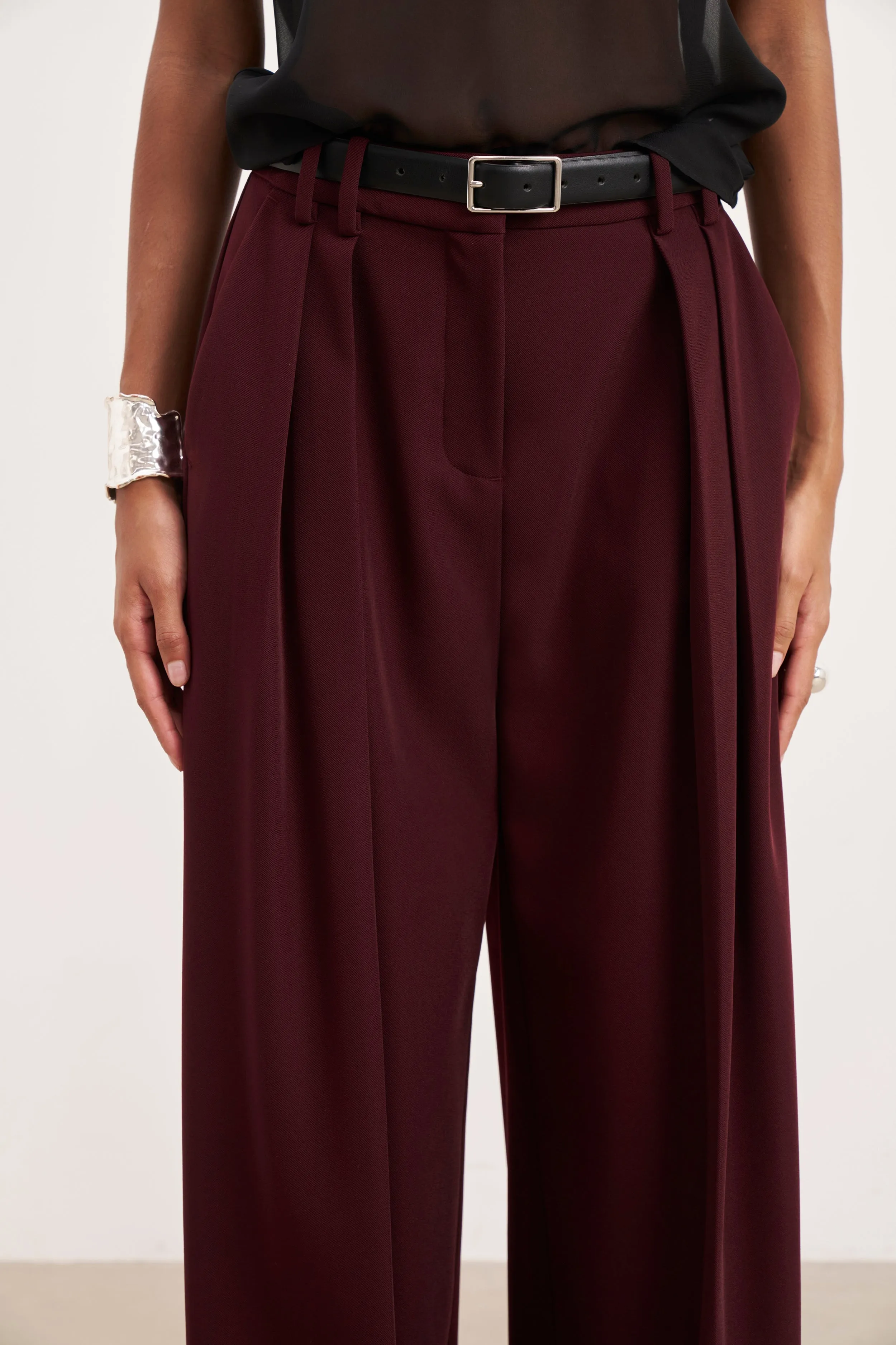 Pleated Ultra Wide Leg Trousers - Mulberry sold by Because of Alice product image thumbnail 5