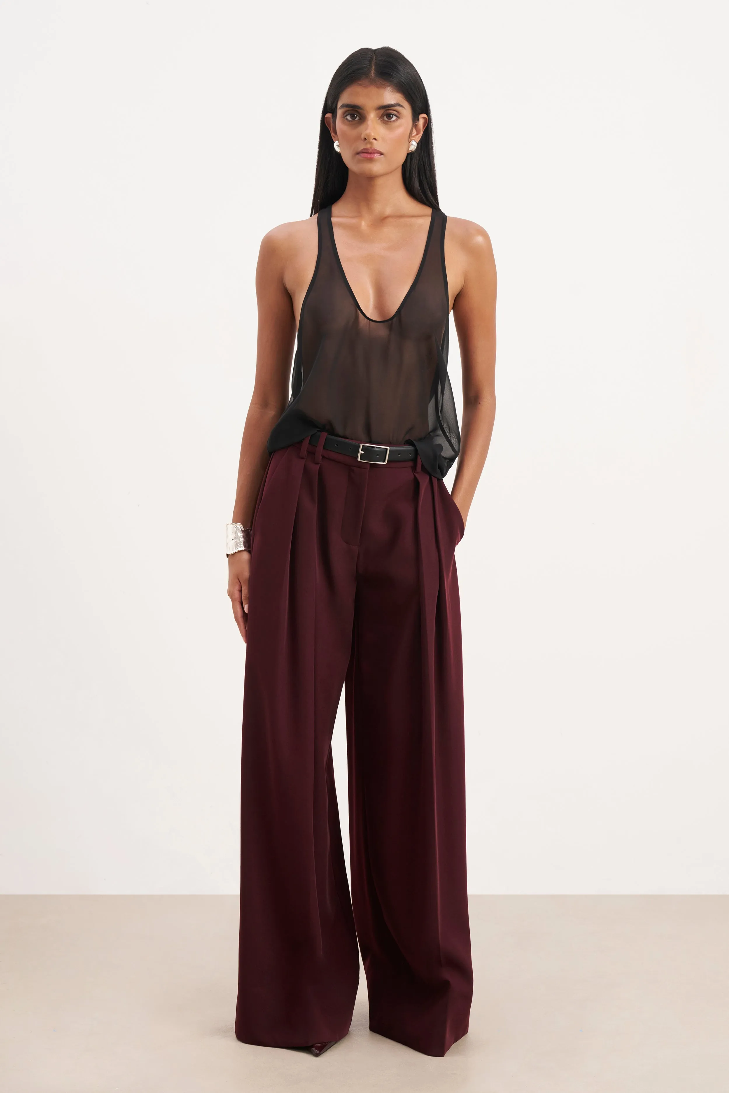 Pleated Ultra Wide Leg Trousers - Mulberry sold by Because of Alice product image thumbnail 2